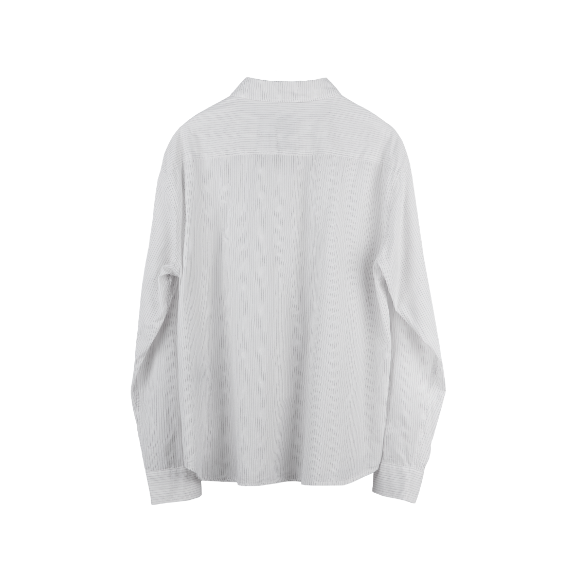 폴리테루 스트라이프 셔츠 (재패니즈 패브릭) 화이트(Polyteru Striped Shirt (Japanese Fabric) White) - 2