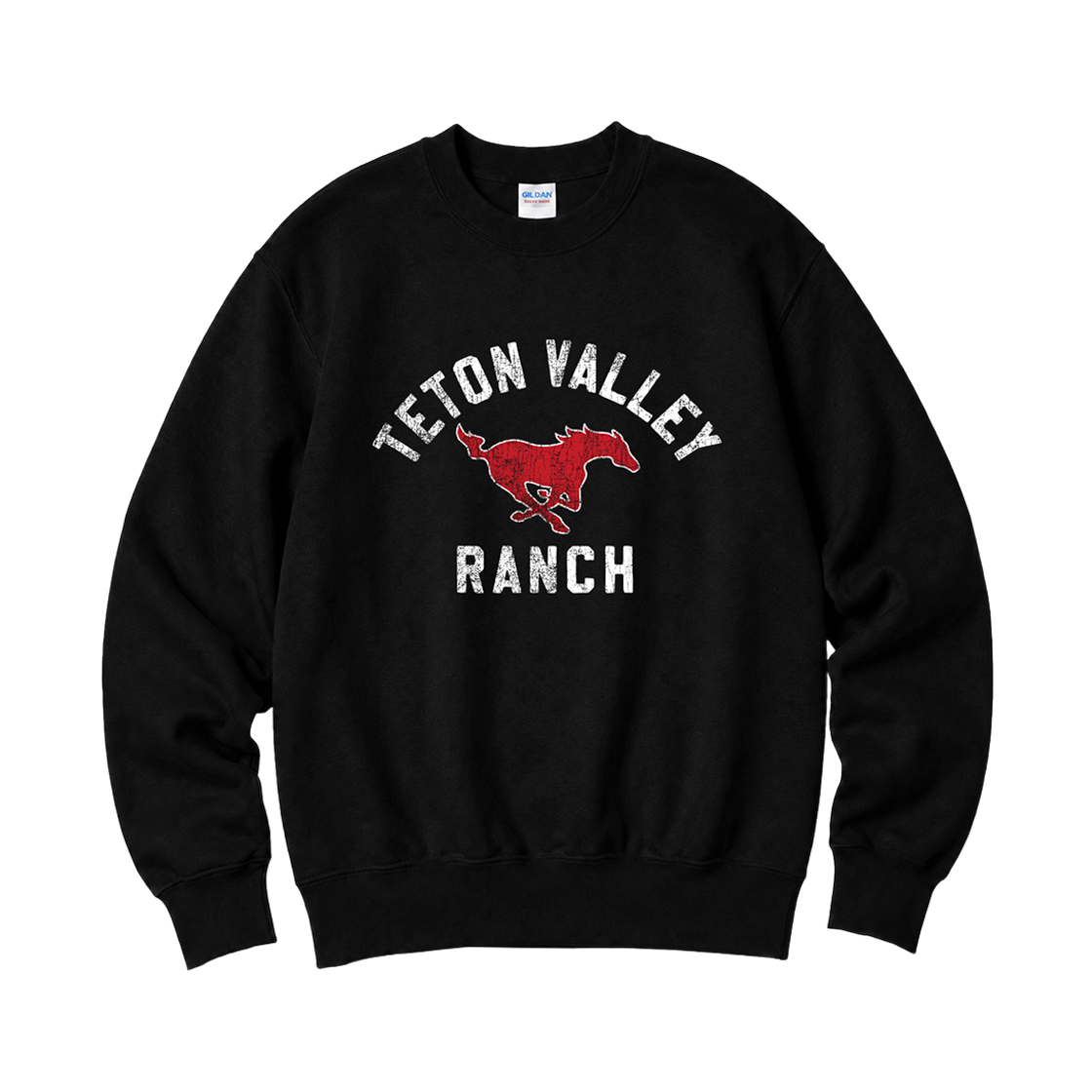 88000 Gildan x Vintage Collection TETON VALEY Crewneck Sweat shirt Black