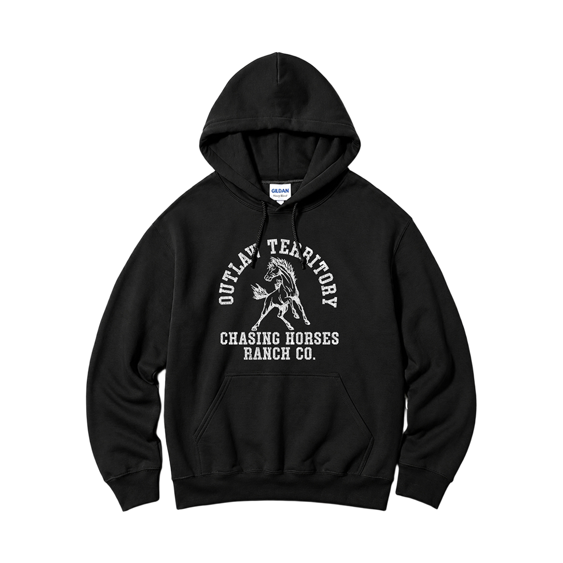 88500 Gildan x Vintage Collection CHASING HORSE Hooded Sweatshirt Black