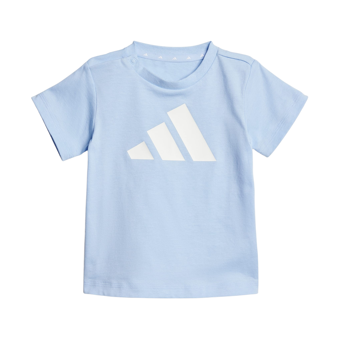 (키즈) 아디다스 에센셜 티셔츠 세트 글로우 블루 화이트 - KR 사이즈((Kids) Adidas Essentials T-Shirt Set Glow Blue White - KR Sizing) - 2