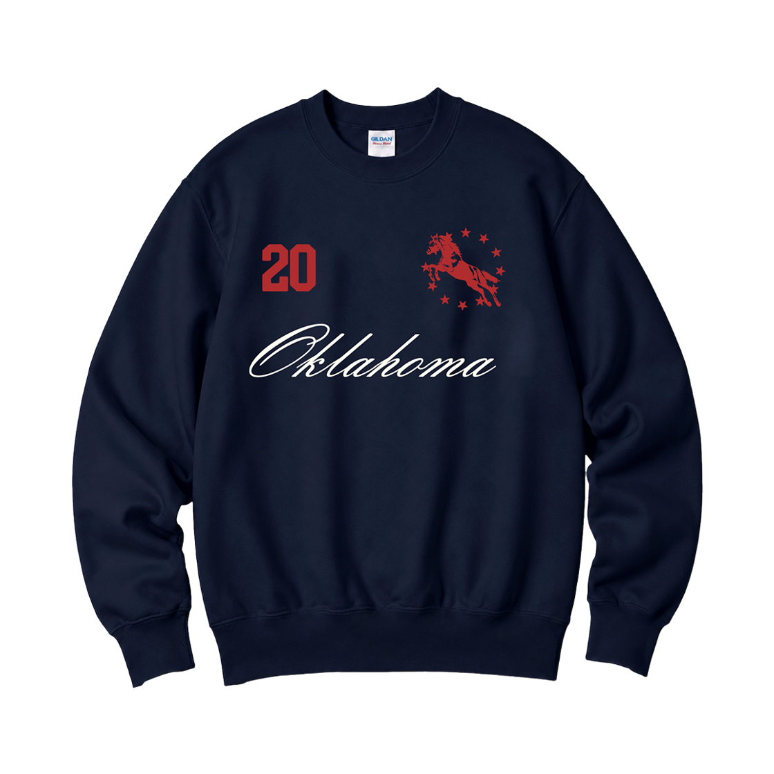 길단 X 빈티지 컬렉션 오클라호마 맨투맨 티셔츠 네이비(Gildan x Vintage Collection OKLAHOMA Crewneck Sweat shirt Navy)