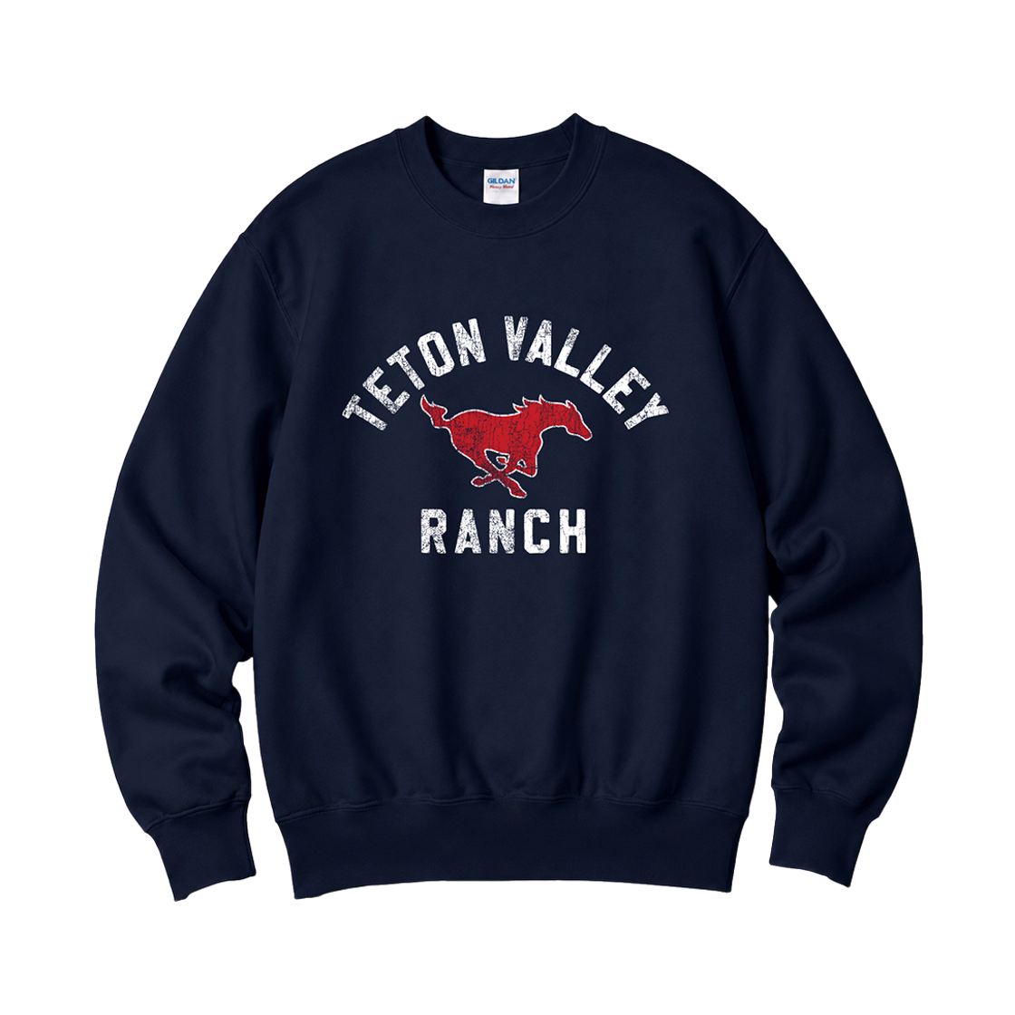 길단 X 빈티지 컬렉션 테톤밸리 맨투맨 티셔츠 네이비(Gildan x Vintage Collection TETON VALEY Crewneck Sweat shirt Navy)