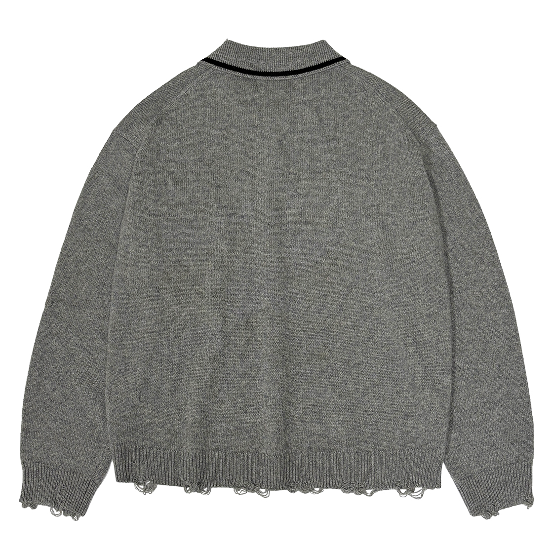 플레이버리즘 엠블럼 카라 니트 메란지(Flavorism Emblem Collor Knit Melange) - 2