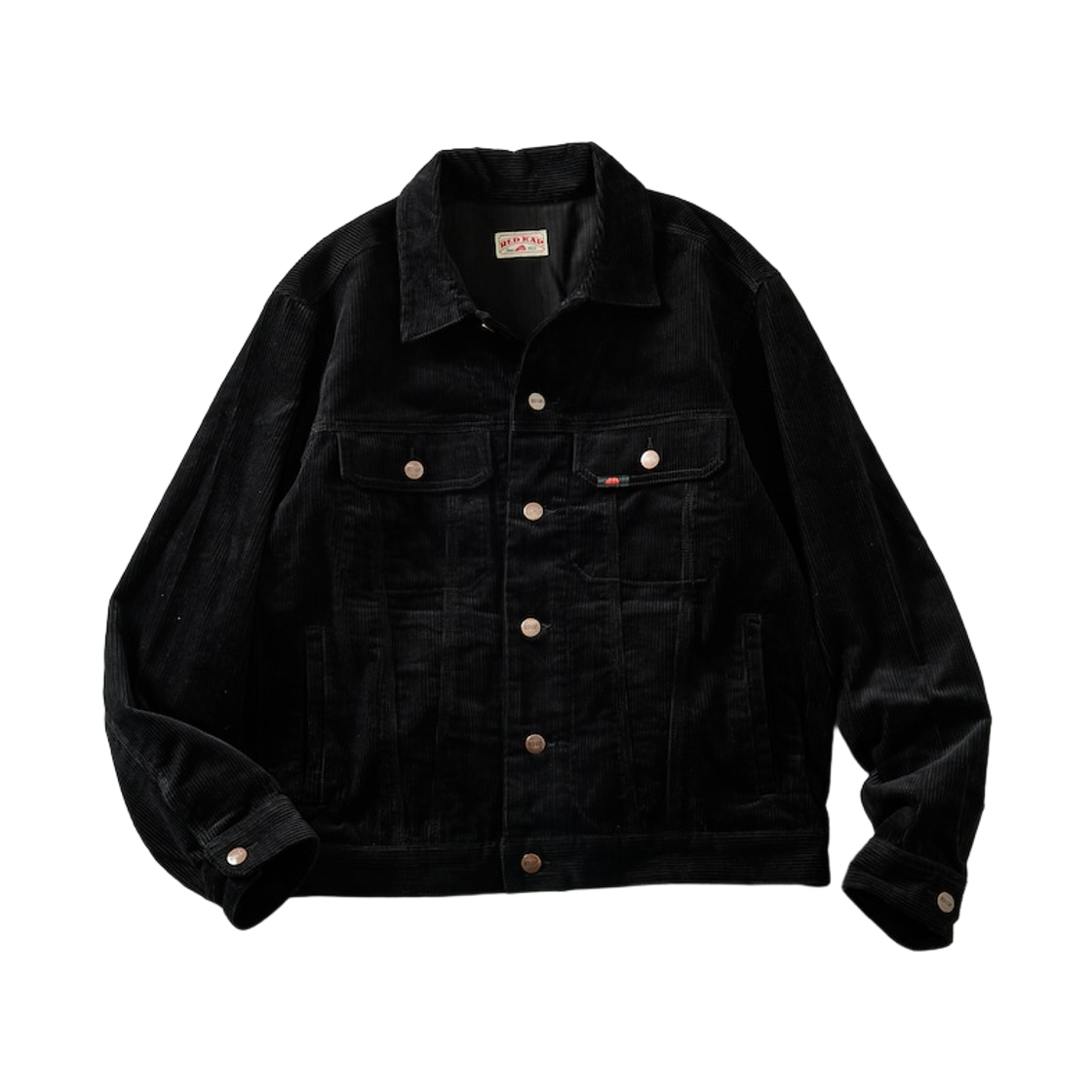프릭스 스토어 x 레드 캡 익스클루시브 숏 렝스 코듀로이 트러커 자켓 블랙(Freak's Store x Red Kap Exclusive Short Length Corduroy Trucker Jacket Black) - 1