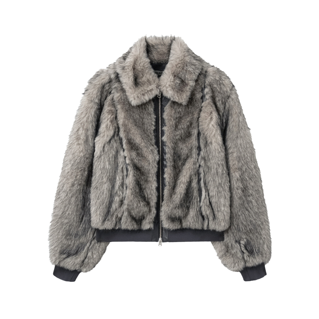 IW2F4JK18BR INSILENCE WOMEN Buckle Two-tone Fur Jacket Grey Brown