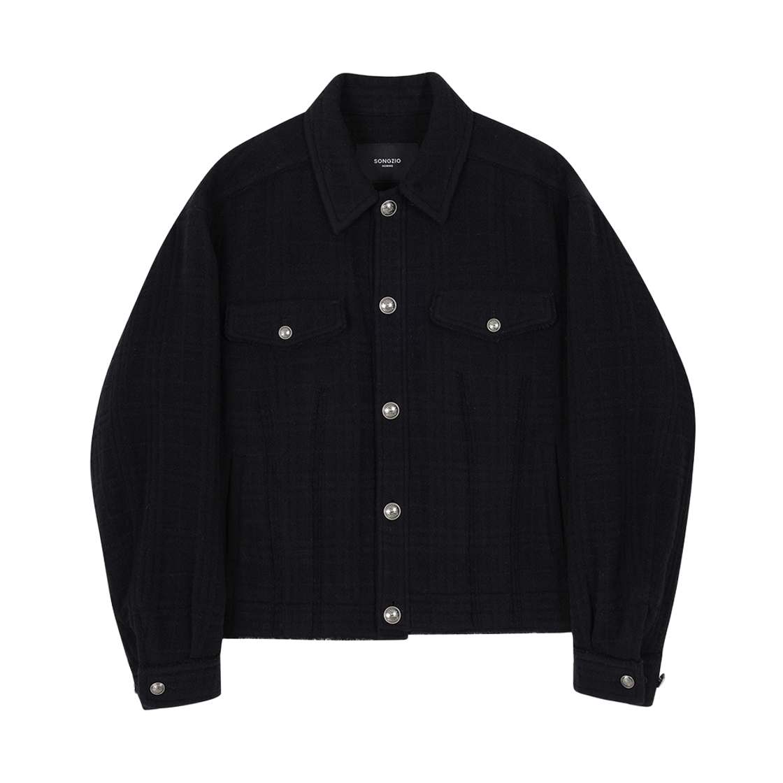 SI5JP508BK SONGZIO HOMME Brushed Wool Padded Jacket Black