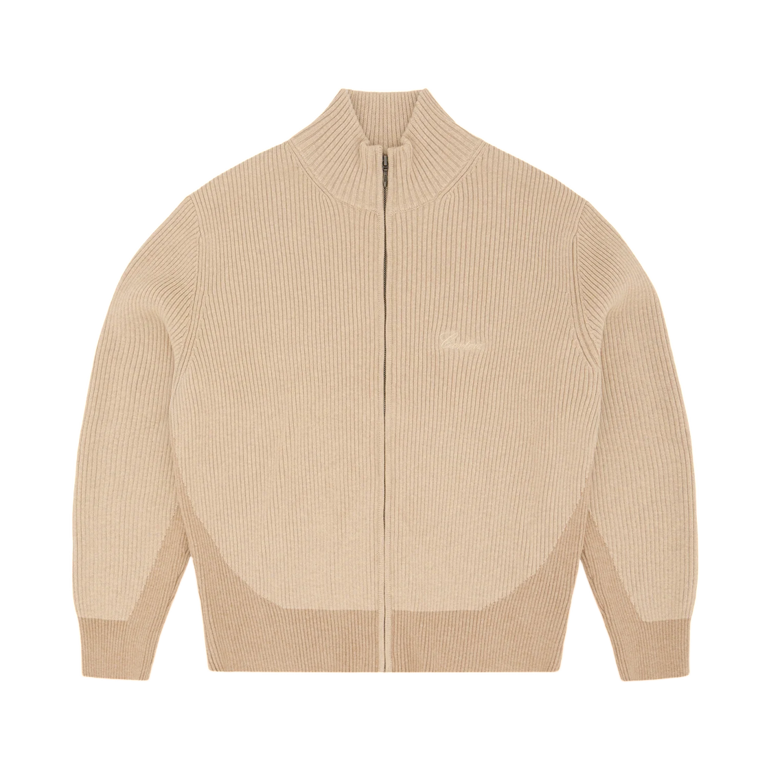 코르테이즈 VVS 립 니트 집업 내츄럴(Corteiz VVS Rib Knit Zip Up Natural)