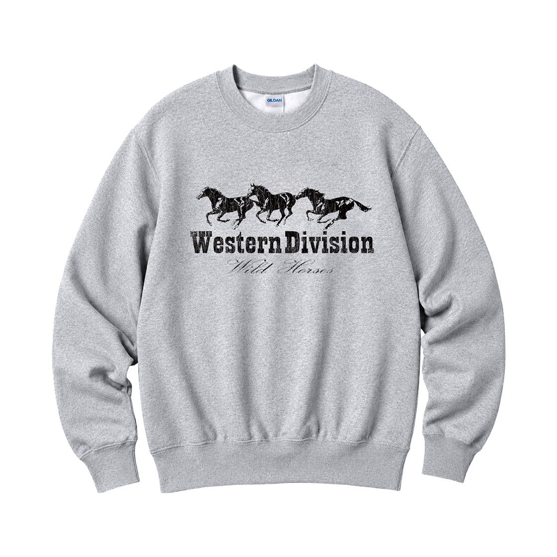 길단 X 빈티지 컬렉션 웨스턴디비전 맨투맨 티셔츠 그레이(Gildan x Vintage Collection WESTERN DIVISION Crewneck Sweat shirt Gray)