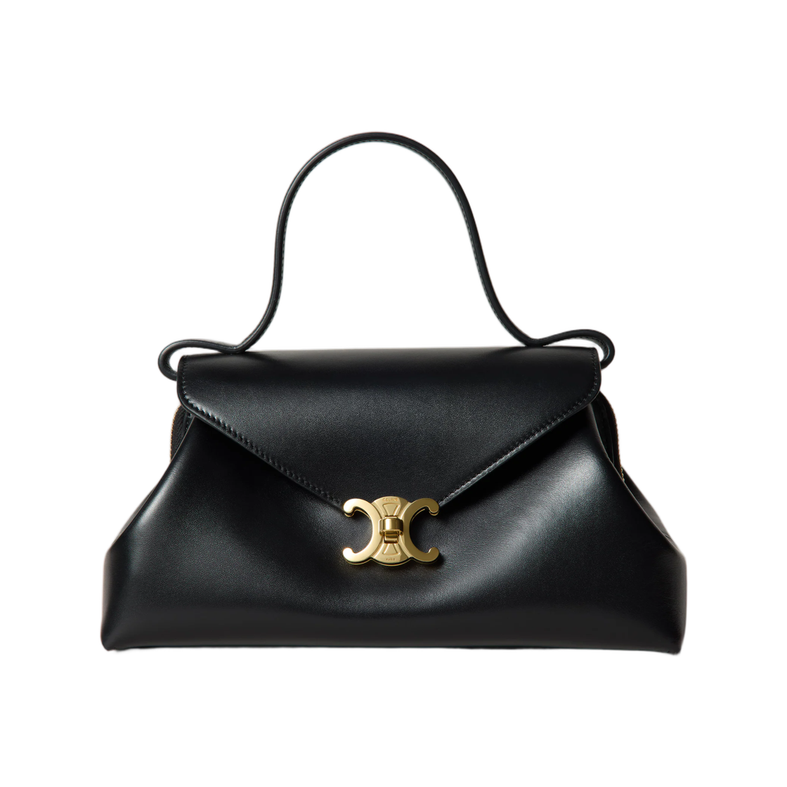 L10BF5B53-38NO Celine Small Flair in Shiny Calfskin Black