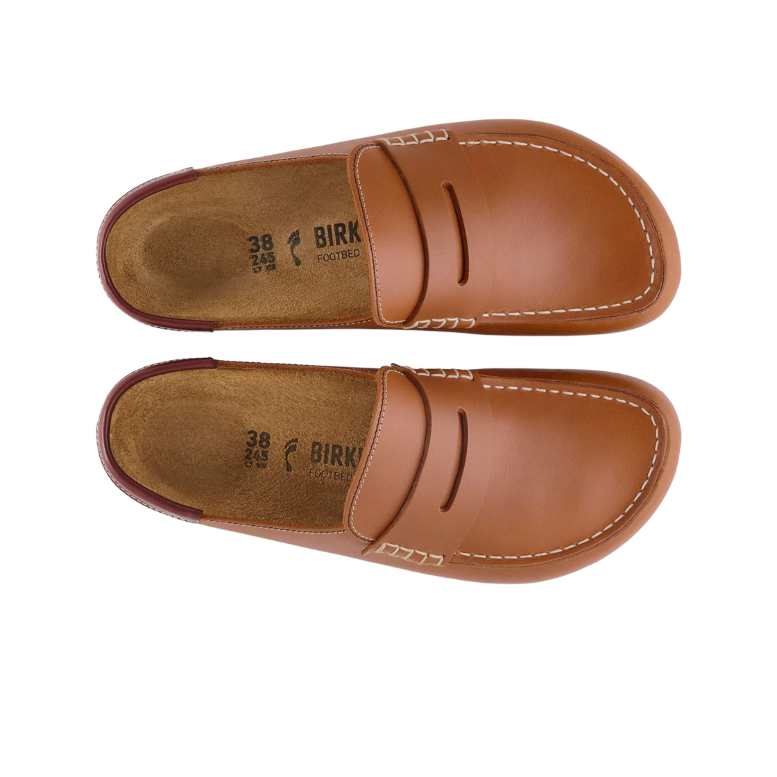 버켄스탁 네이플스 랩드 더블 스티치 코냑 - 레귤러(Birkenstock Naples Wrapped Double Stitch Cognac - Regular) - 2
