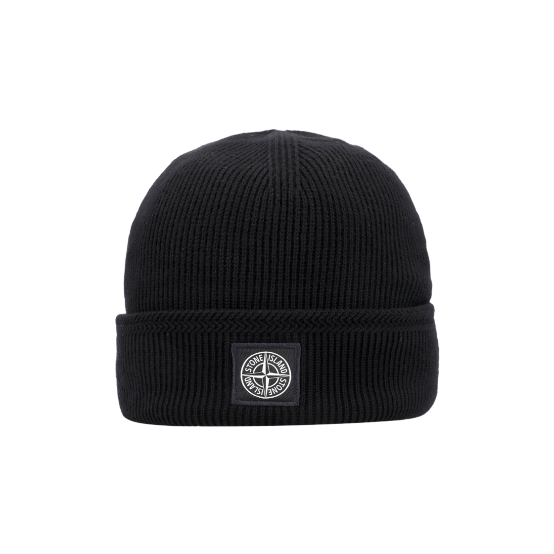 L1S15N100102 S00D7 V0029 [15% 쿠폰] Stone Island N100102 Ribbed Soft Organic Cotton Beanie with Compass Logo Patch Black - 26SS