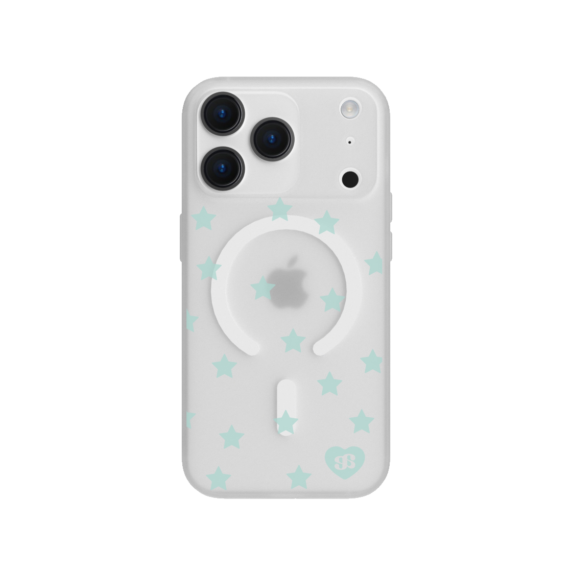 E2608_0016 EARPEARP Mini Star Mint Magsafe Translucent Hard Case