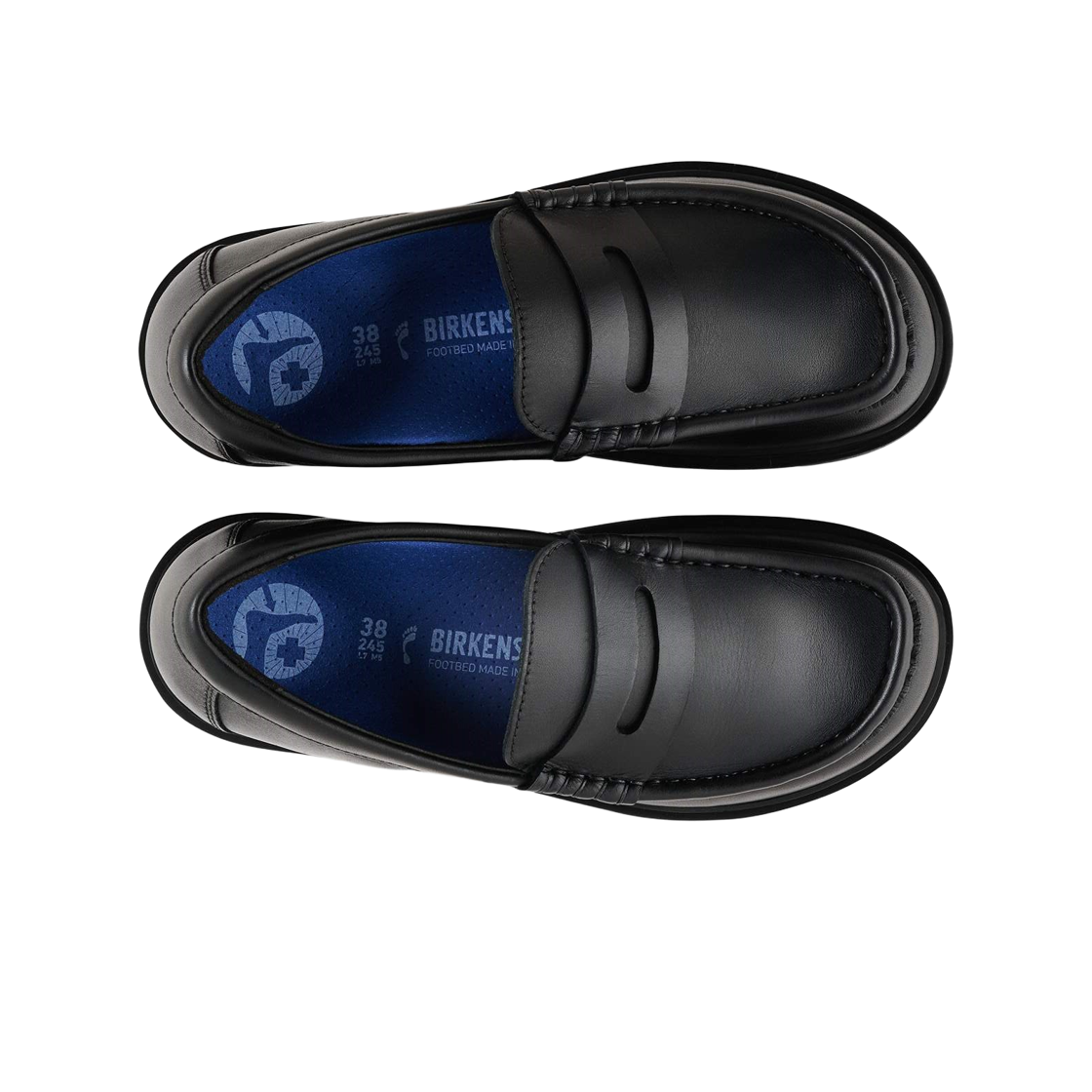 버켄스탁 하이우드 레더 로퍼 블랙 - 레귤러(Birkenstock Highwood Leather Loafers Black - Regular) - 2