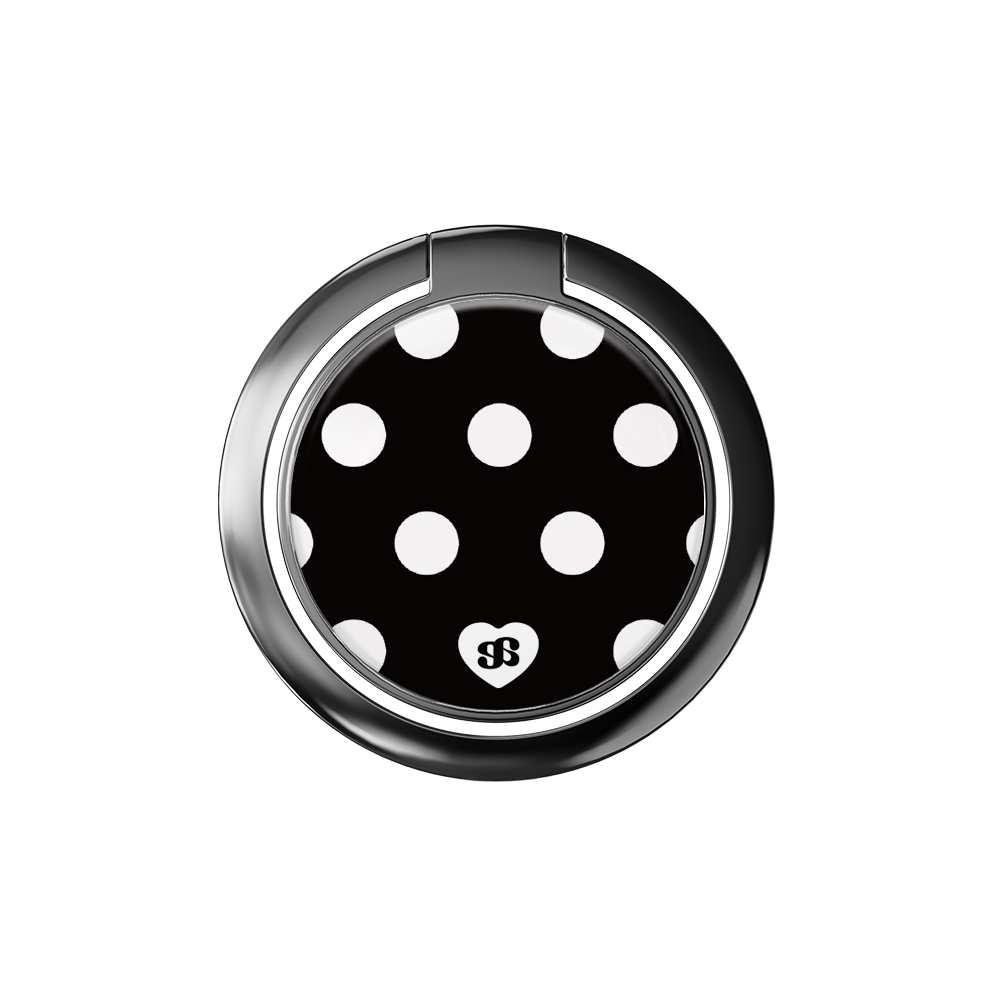 E2605_0118 EARPEARP Black Pop Epoxy Phone Ring Black