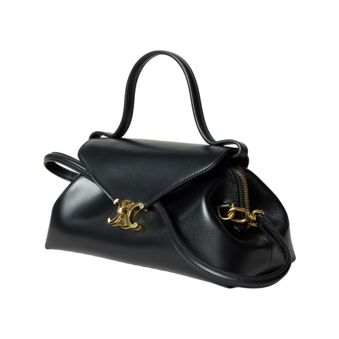 셀린느 스몰 플레어 샤이니 카프스킨 블랙(Celine Small Flair in Shiny Calfskin Black) - 2