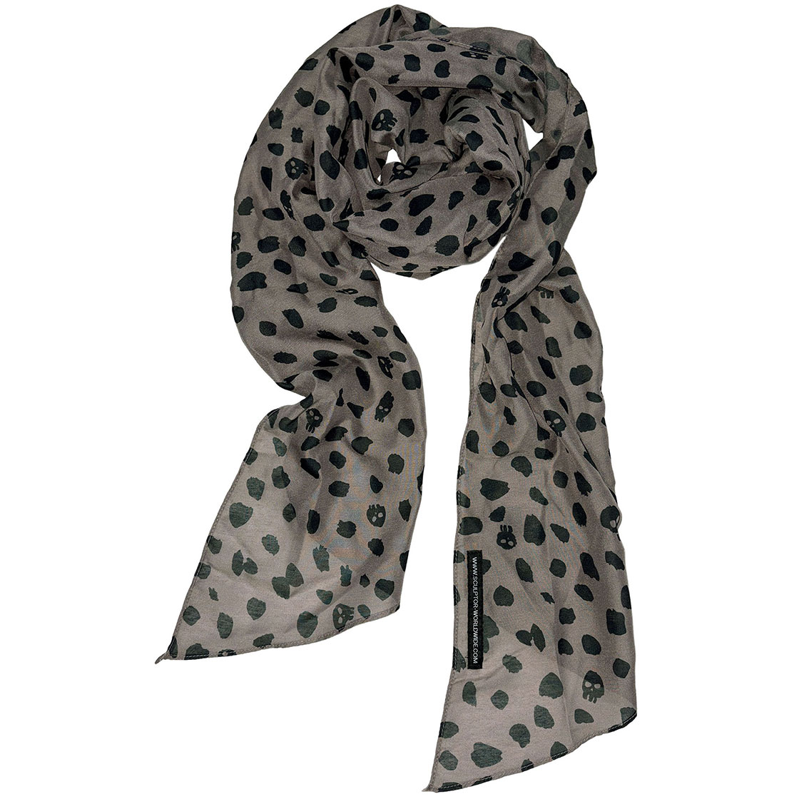 SC26A710BR Sculptor Dalmatian Scarf Mocha