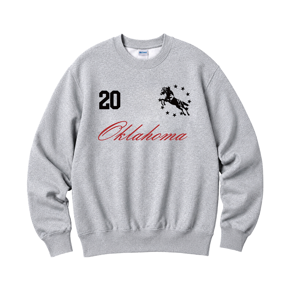 길단 X 빈티지 컬렉션 오클라호마 맨투맨 티셔츠 그레이(Gildan x Vintage Collection OKLAHOMA Crewneck Sweat shirt Gray)
