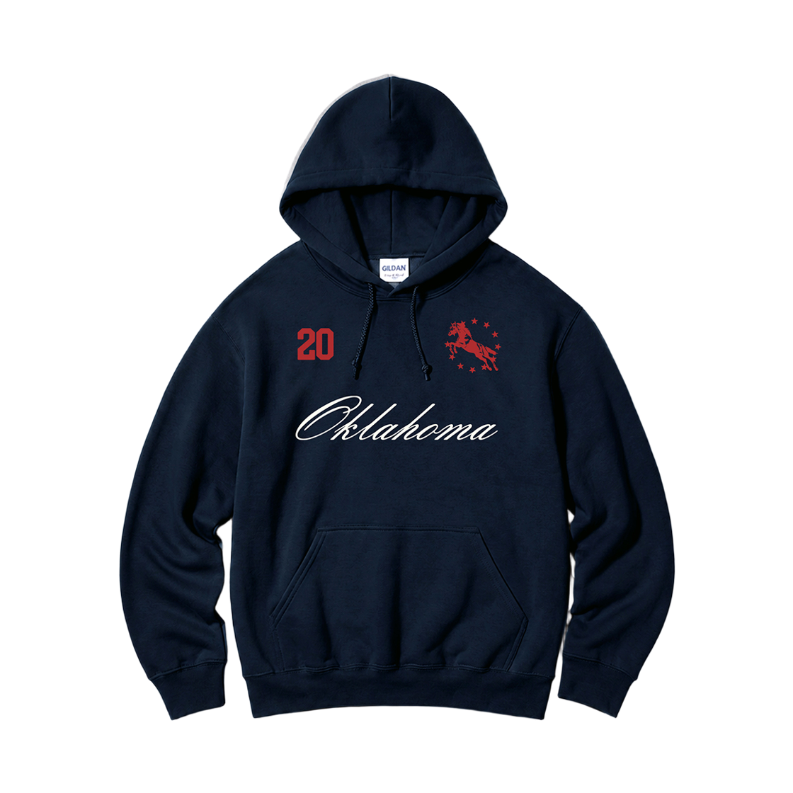 길단 X 빈티지 컬렉션 오클라호마 후드 티셔츠 네이비(Gildan x Vintage Collection OKLAHOMA Hooded Sweatshirt Navy)