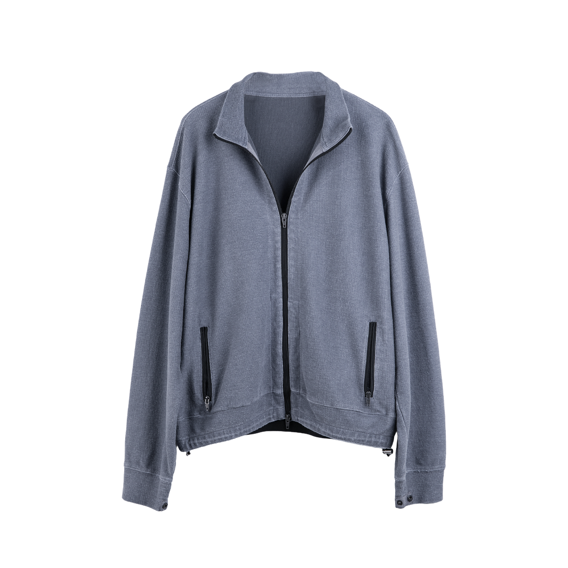 폴리테루 루즈드 집 업 자켓 블루(Polyteru Loosed Zip Up Jacket Blue)