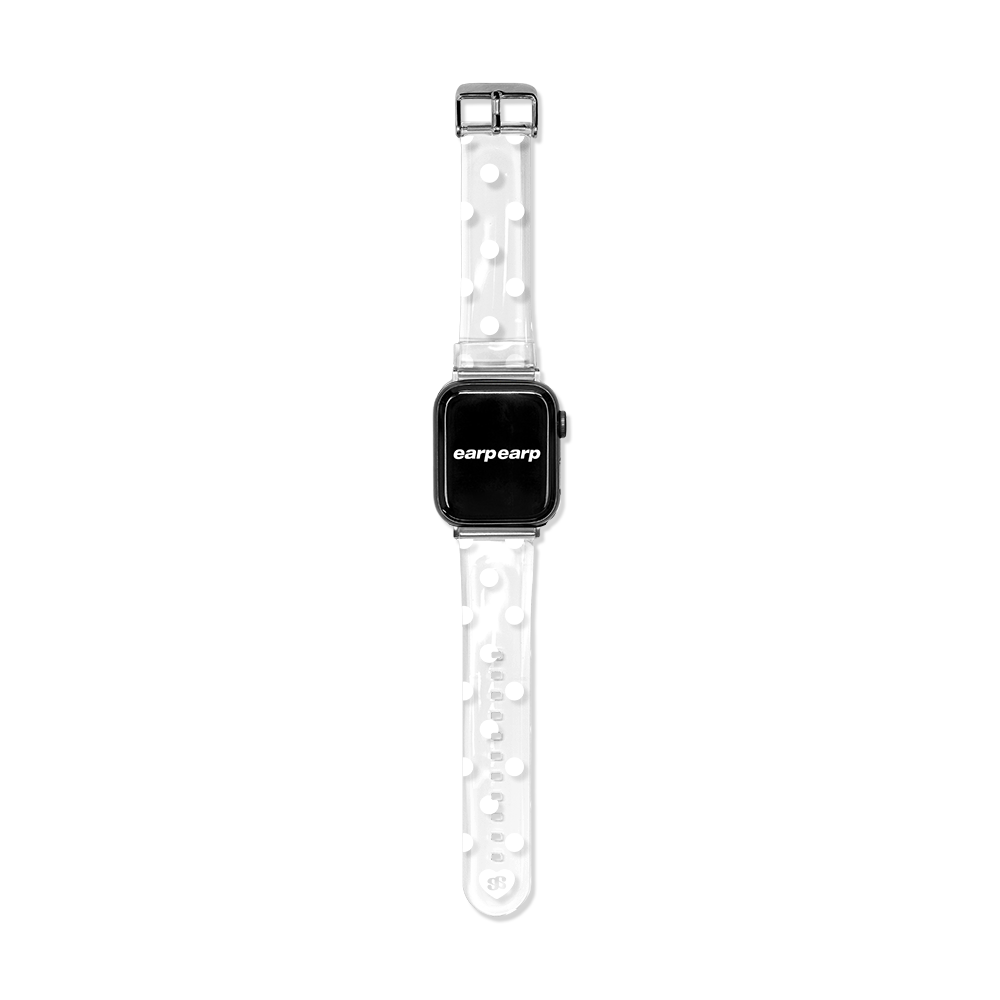 E2605_0098 EARPEARP Dot Bear White Apple Watch Strap Glossy 38/40/41mm