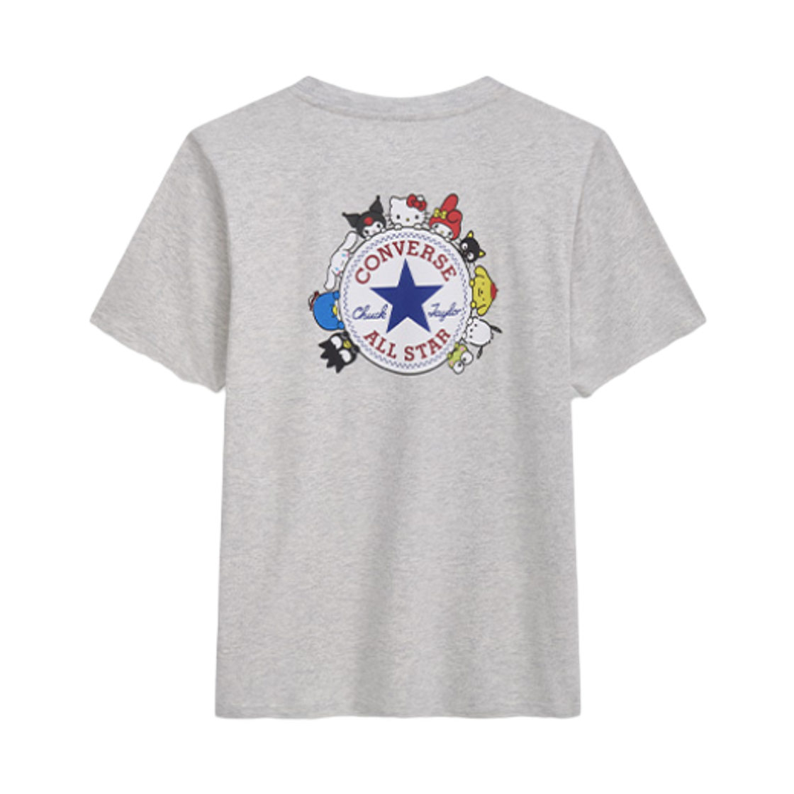 CVM5T516-LGH Converse x Sanrio Hello Kitty and Friends Series Chuck Taylor Patch T-Shirt Light Grey Heather