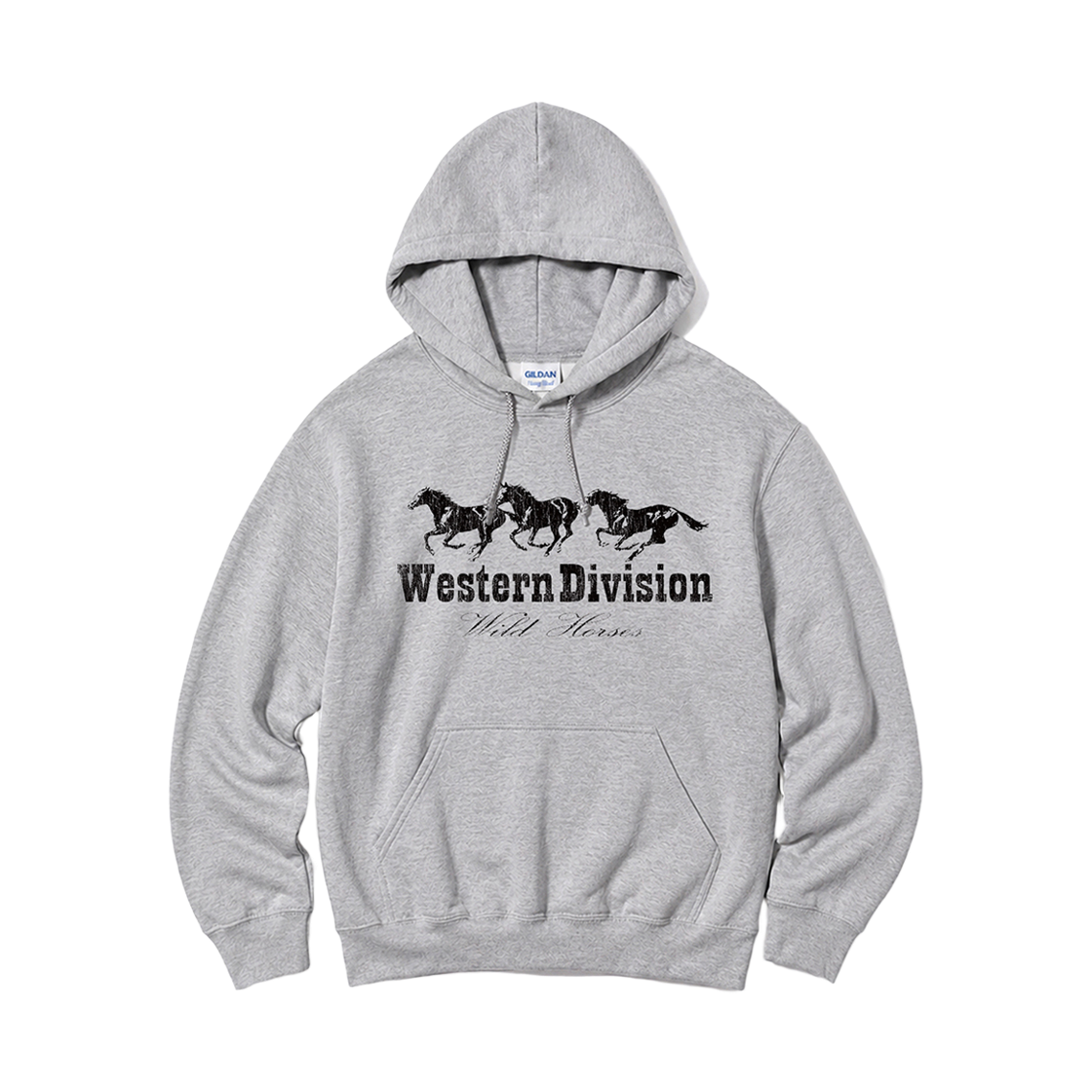 88500 Gildan x Vintage Collection WESTERN DIVISION Hooded Sweatshirt Gray