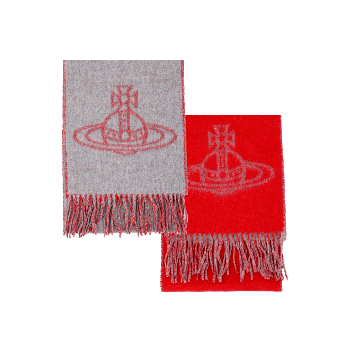 81030006 W01MK P401 [15% 쿠폰] (W) Vivienne Westwood Orb Double Face Wool Muffler Grey
