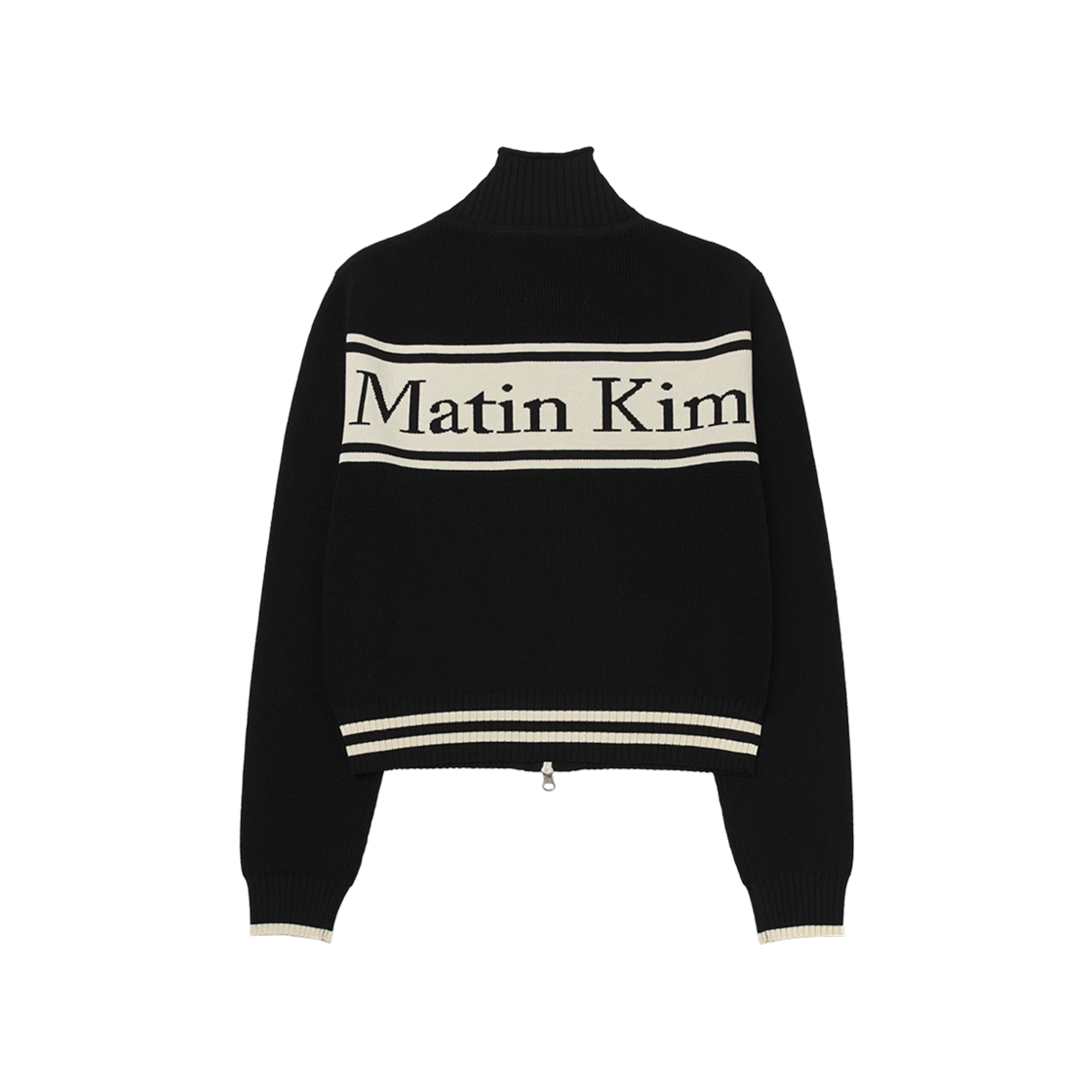 마뗑킴 스펠 포인트 스트라이프 가디건 블랙(Matin Kim Spell Point Stripe Knit Cardigan Black)