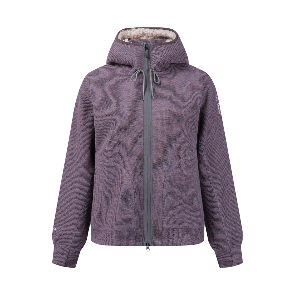 LD0398200 (W) Salomon Lattice Hooded Zip Jacket Purple