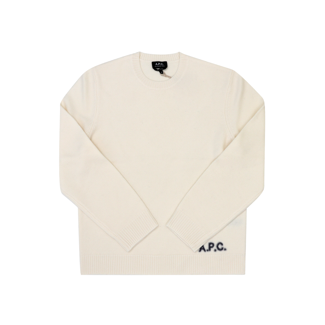 WVBDJ H23059 AAD ECRU [15% 쿠폰] A.P.C. Pull Logo Knit Ecru
