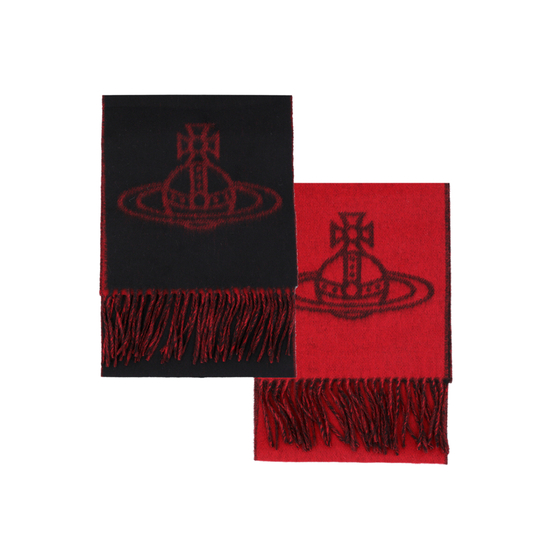 81030006 W01MK N401 [15% 쿠폰] (W) Vivienne Westwood Orb Logo Double Face Wool Muffler Black