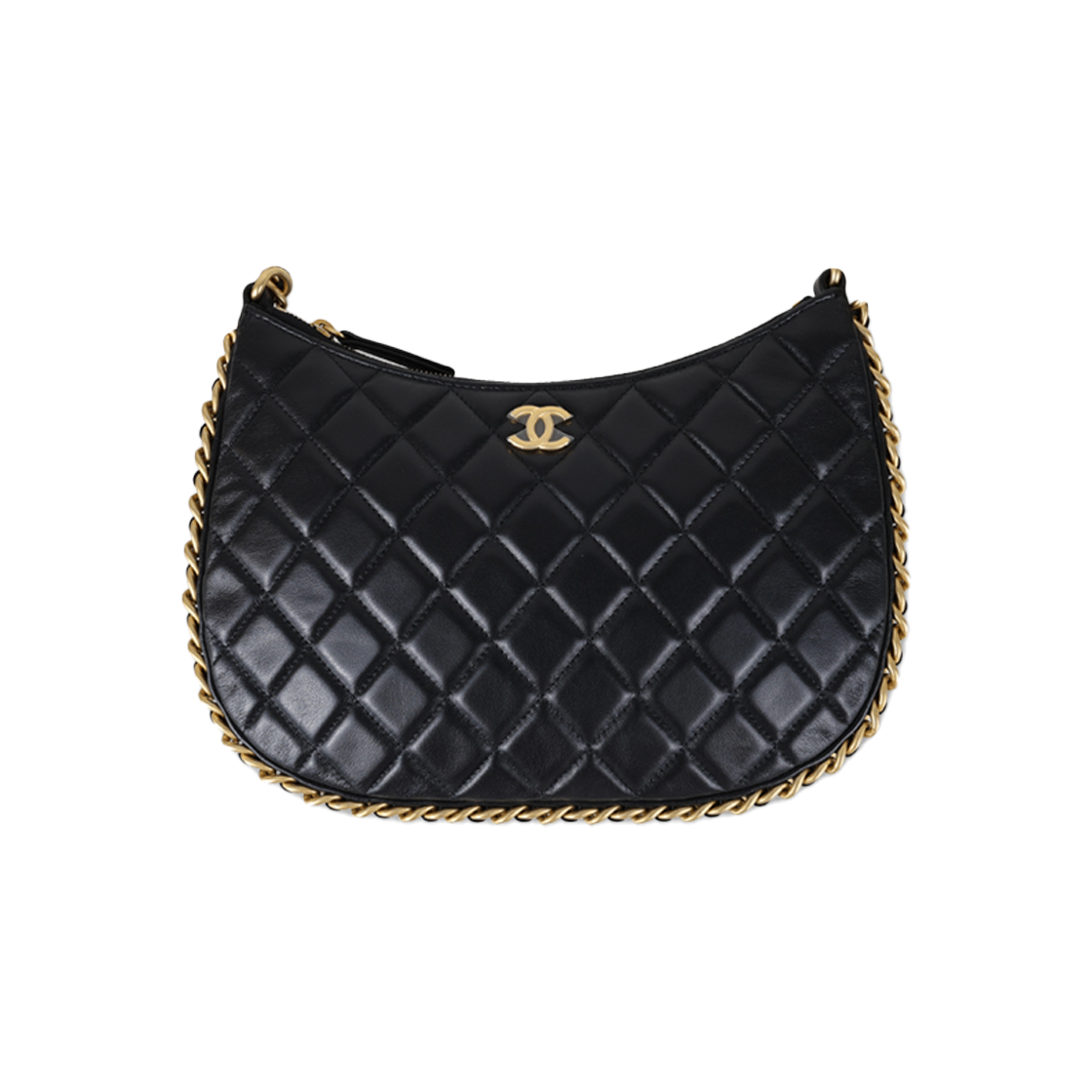 IT6CNVFNDEIH Chanel Lambskin Chain Large Hobo Bag