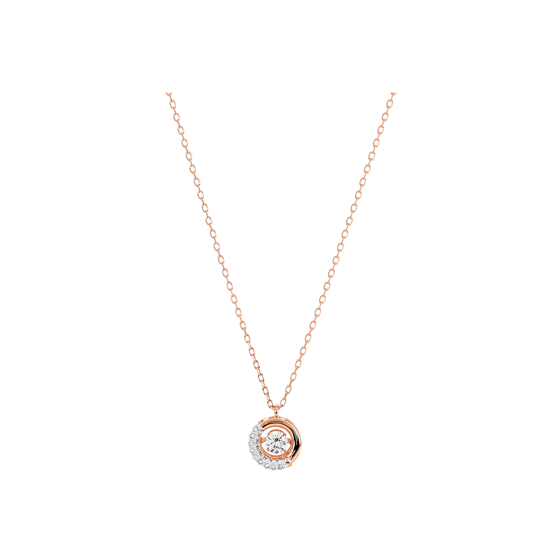 5692257 [15% 쿠폰] (W) Swarovski Dextera Pendant Round Cut White Rose Gold Tone Plated