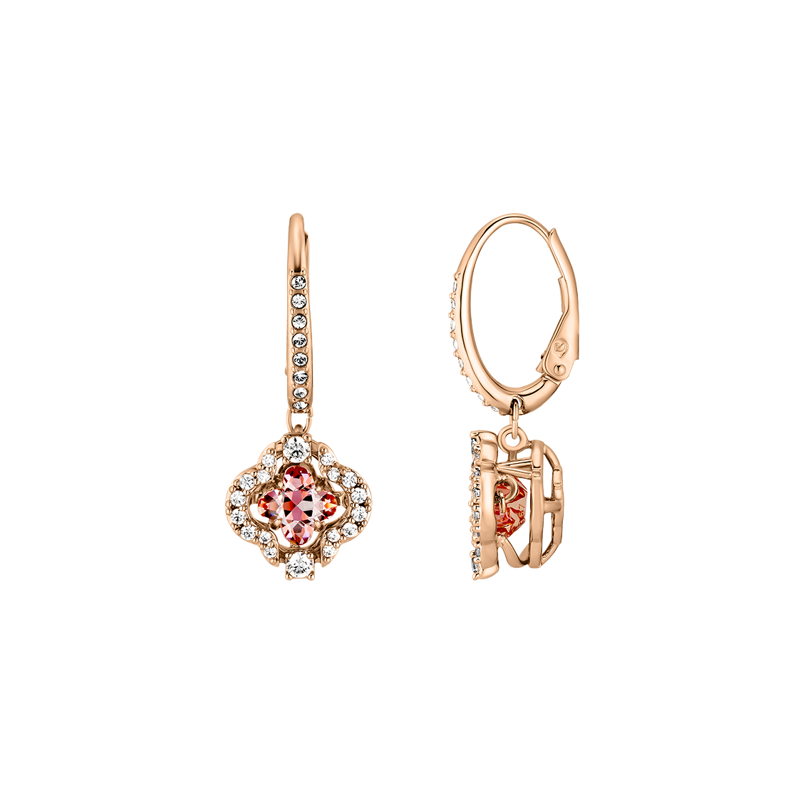 5516477 [15% 쿠폰] (W) Swarovski Sparkling Dance Drop Earring Pink Rose Gold Plated