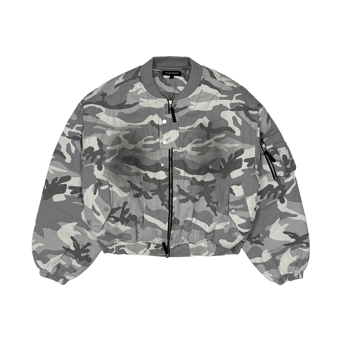 [KREAM 단독] 플레이버리즘 빈티지 워시드 봄버 자켓 더티 스노우 카모([KREAM 단독] Flavorism VTG Washed Bomber Jacket Dirty Snow Camo) - 1