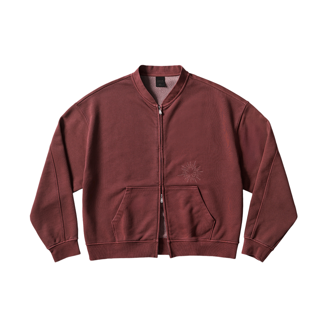 MMOT6975_burgundy_29 EZKATON Thorn Loop Pigment Zip-up Jacket Burgundy MMOT6975