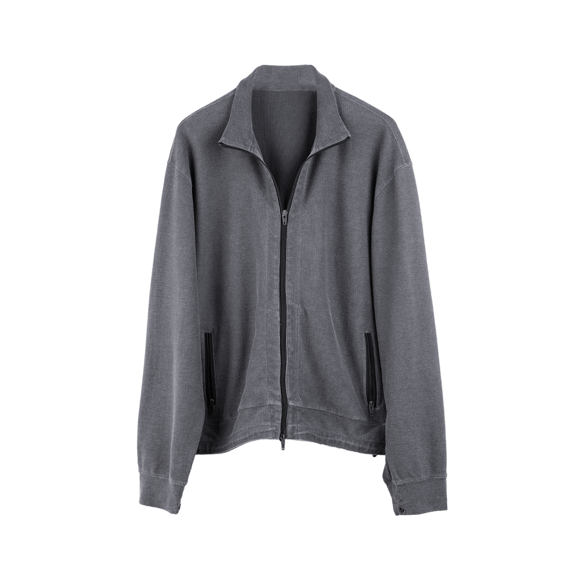 PL6LJU0191A4 Polyteru Loosed Zip Up Jacket Gray