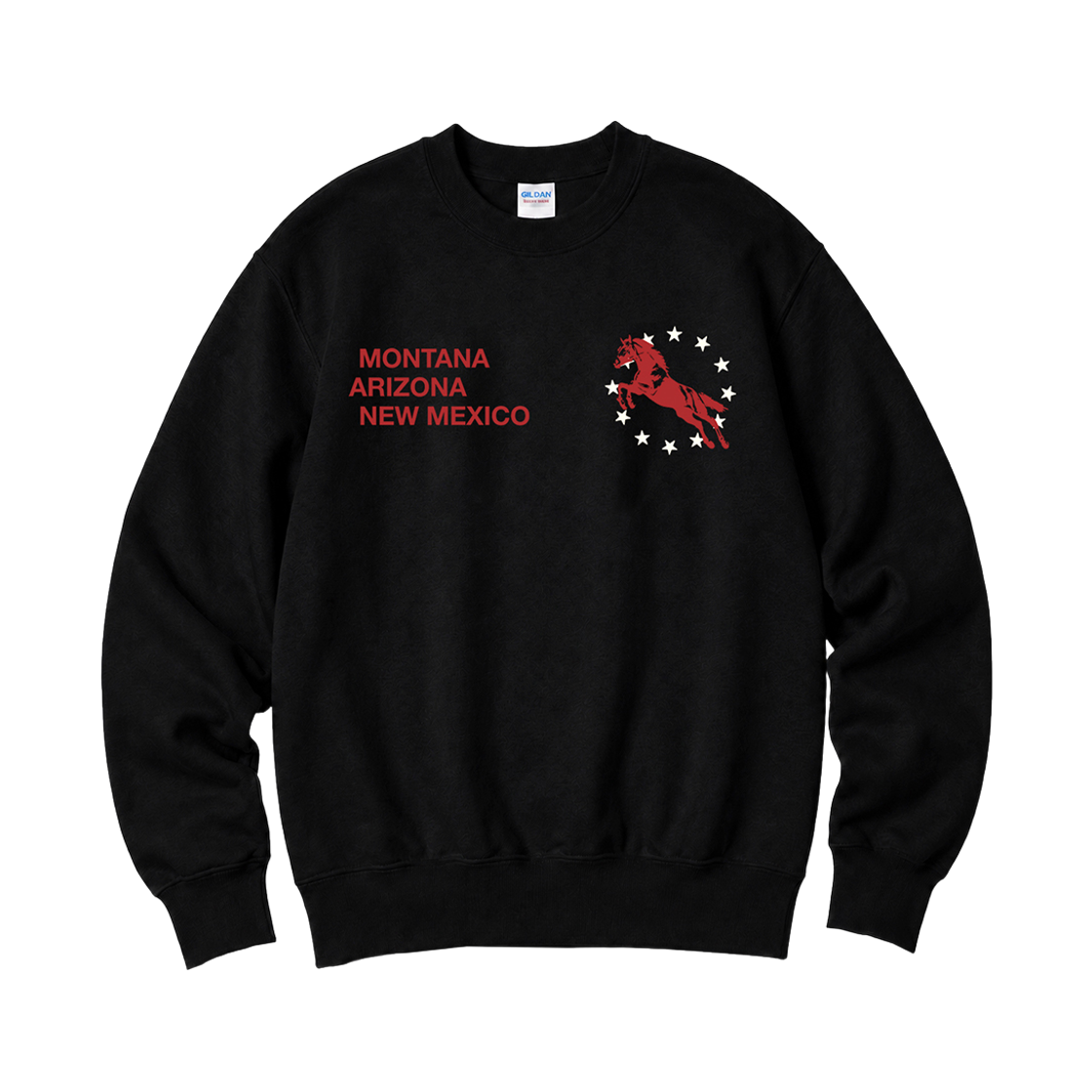 88000 Gildan x Vintage Collection MONTANA Crewneck Sweat shirt Black
