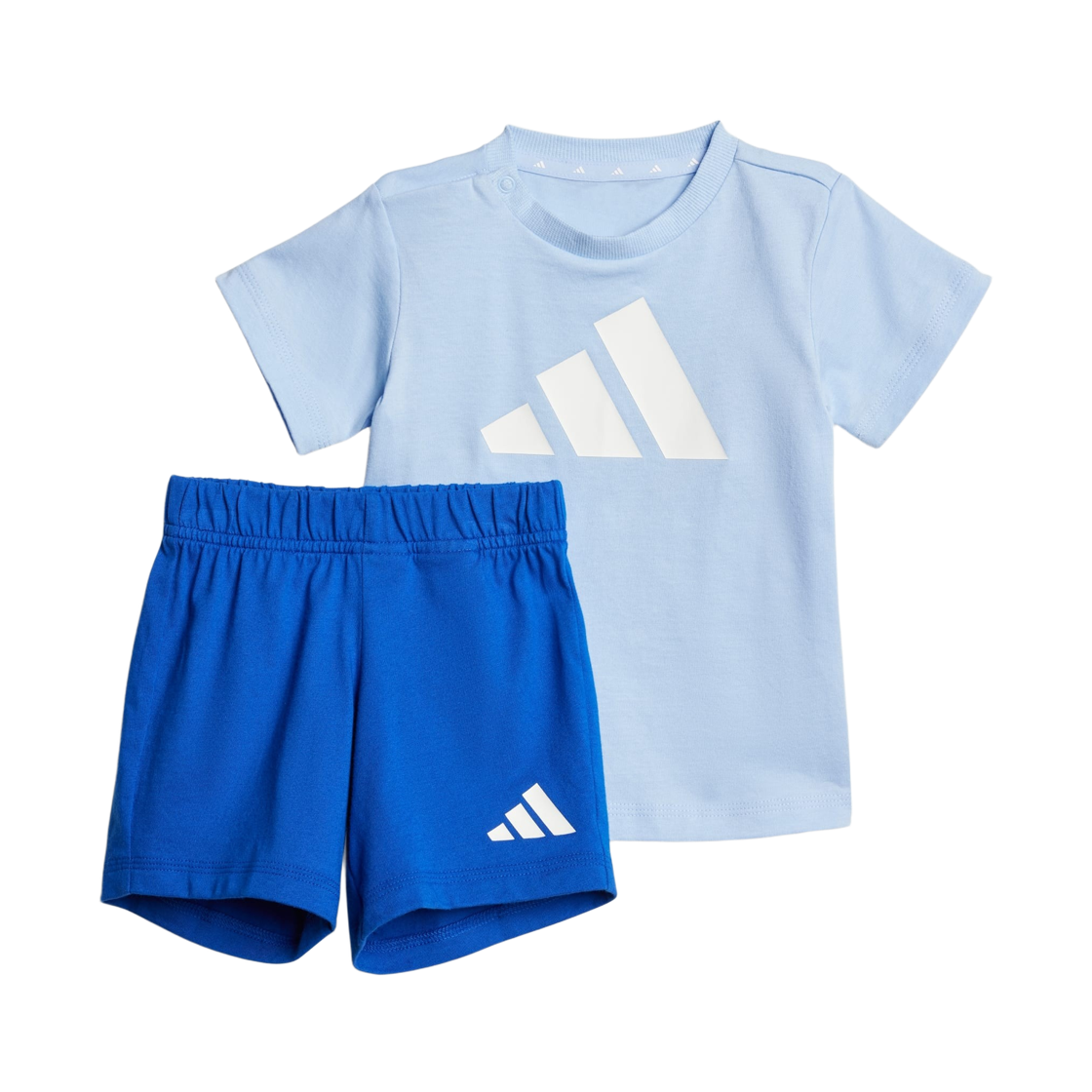 JC9641 (Kids) Adidas Essentials T-Shirt Set Glow Blue White - KR Sizing