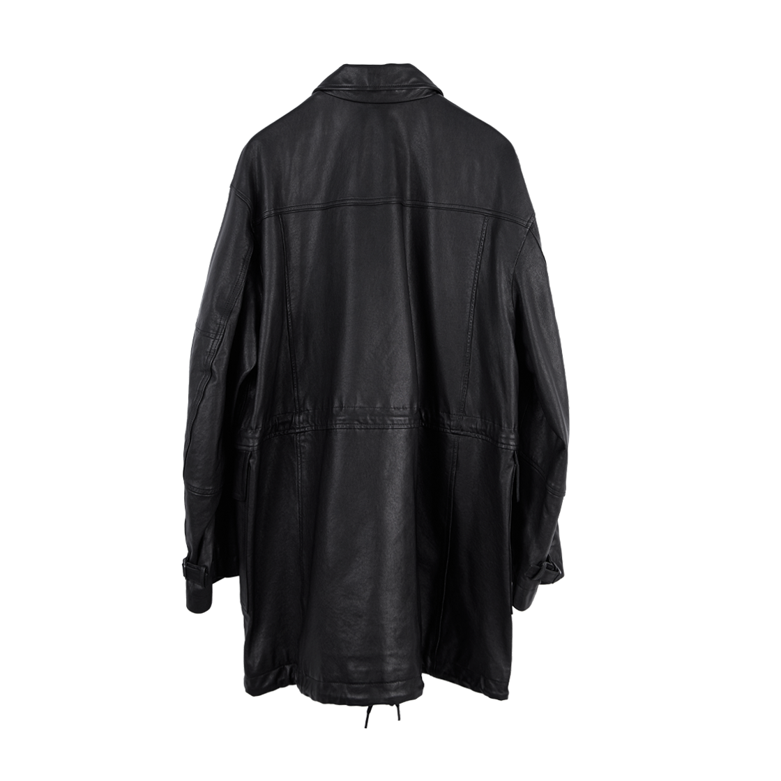폴리테루 램스킨 카 코트 블랙(Polyteru Lambskin Car Coat Black) - 2