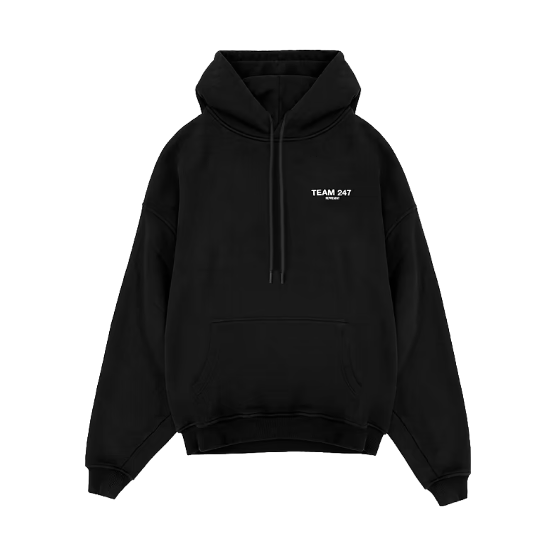 KM6DTSHRP23BK [KREAM 단독] Represent Team 247 Oversized Hood Jet Black - 26FW
