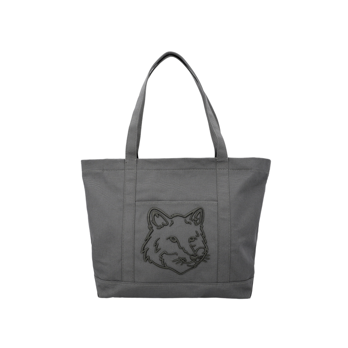 LW05104WW0107 0453 [15% 쿠폰] Maison Kitsune Large Fox Head Tote Bag Beluga