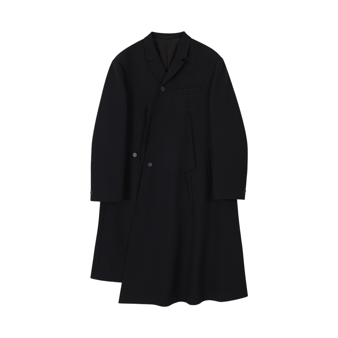 SI6CT718BK SONGZIO COLLECTION Bias Drape Coat Black