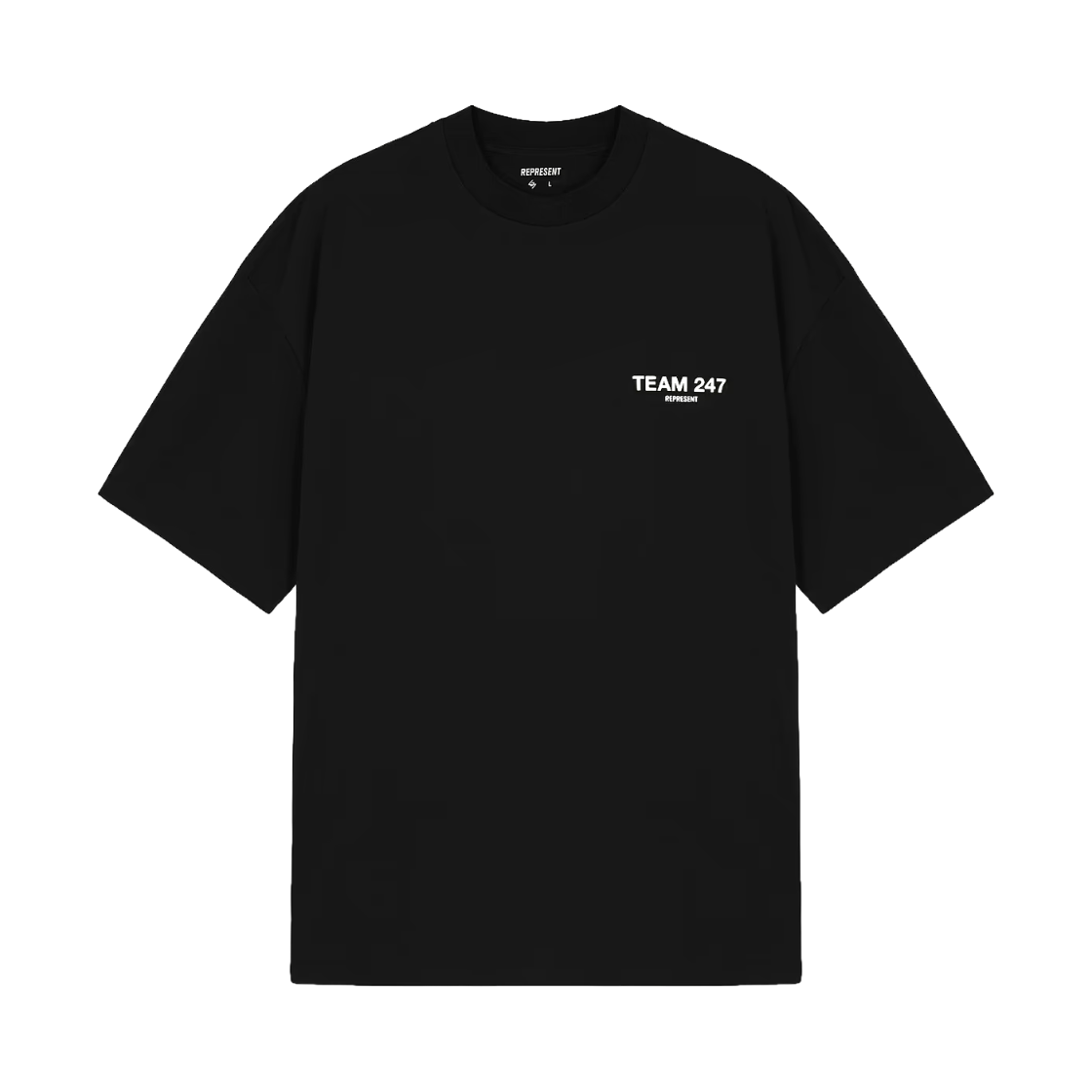 리프레젠트 팀 247 오버사이즈 티 제트 블랙 - 26FW(Represent Team 247 Oversized Tee Jet Black - 26FW)