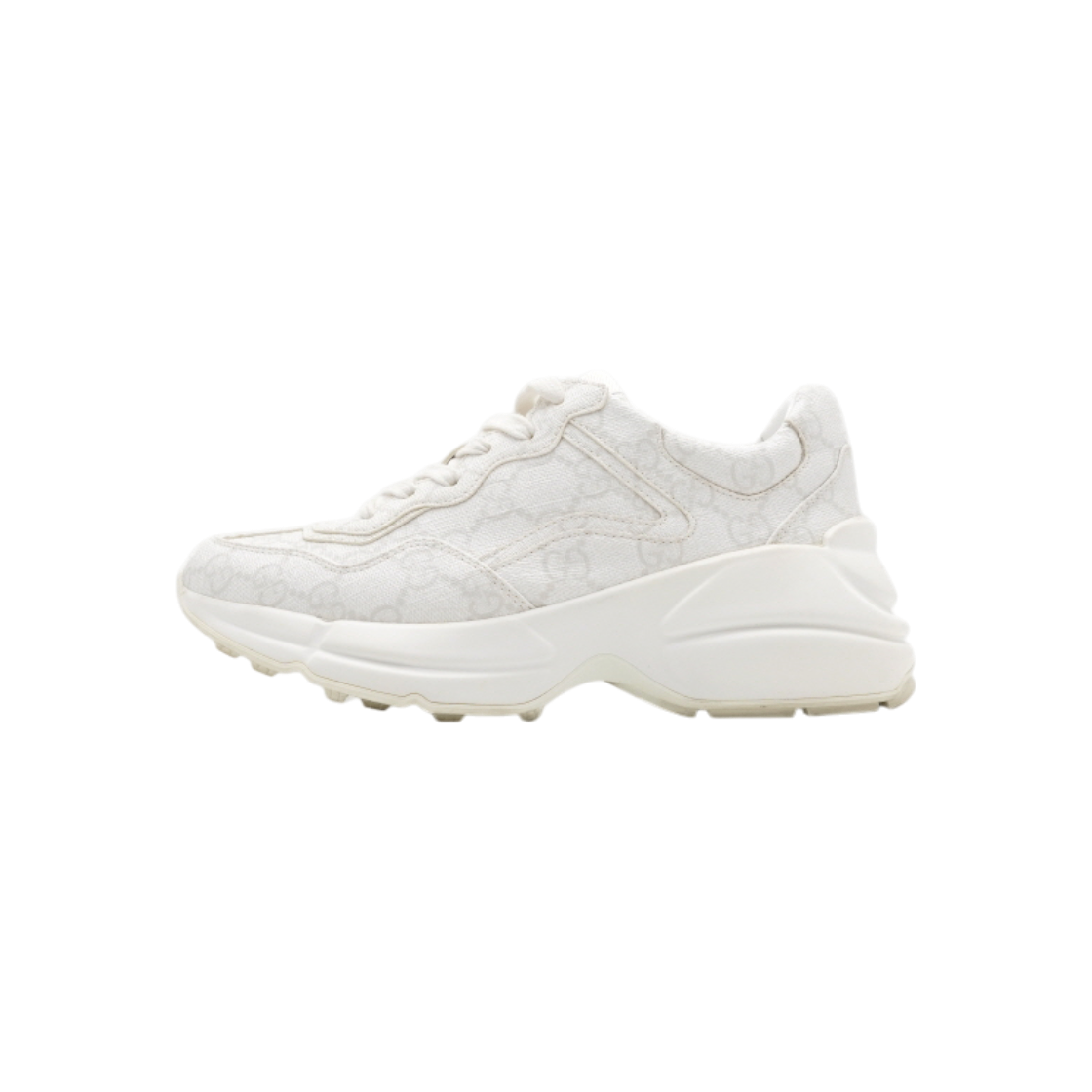 ITA58AFNCRJJ Gucci GG Logo White Supreme Rhyton Women Low Top Sneakers