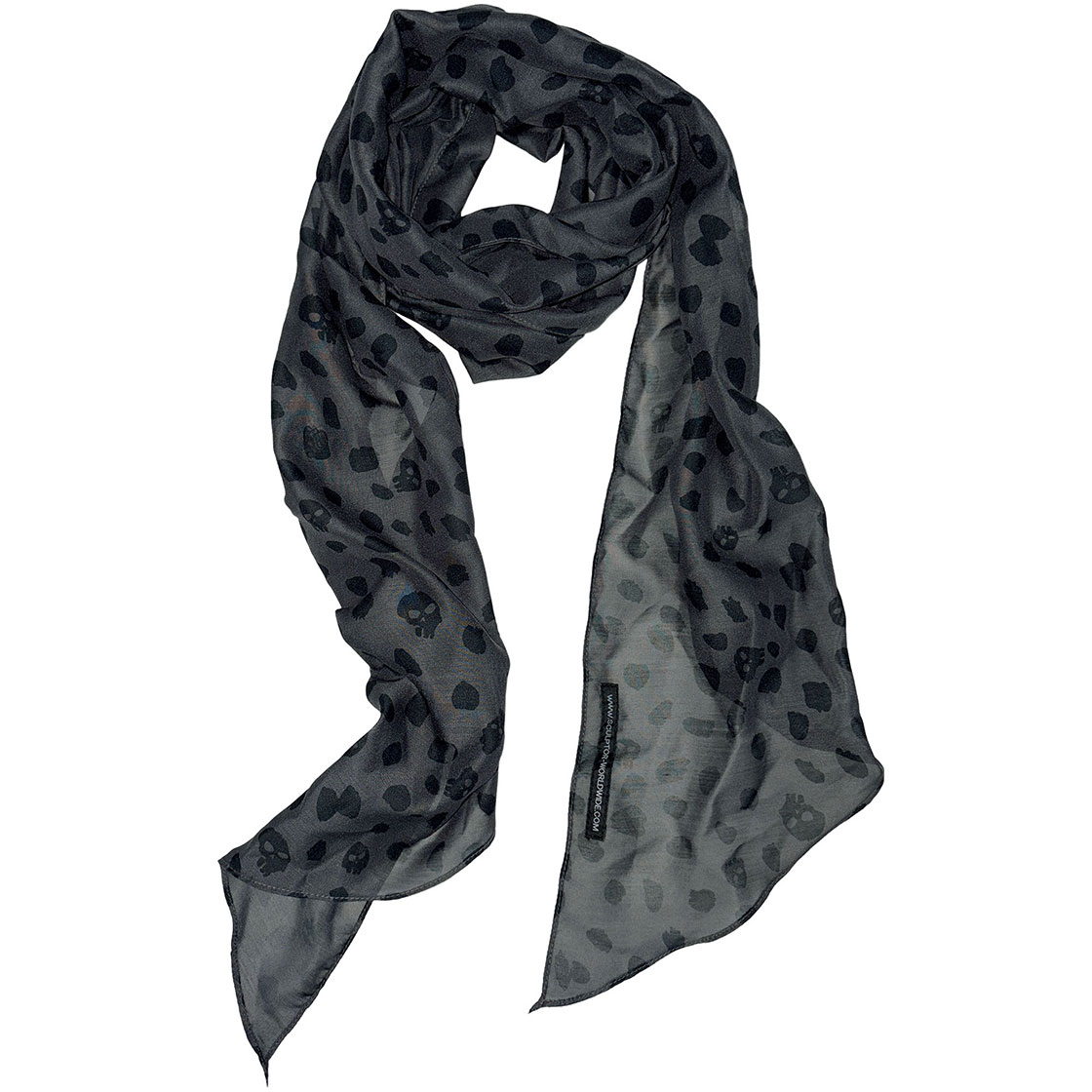 SC26A710CH Sculptor Dalmatian Scarf Charcoal