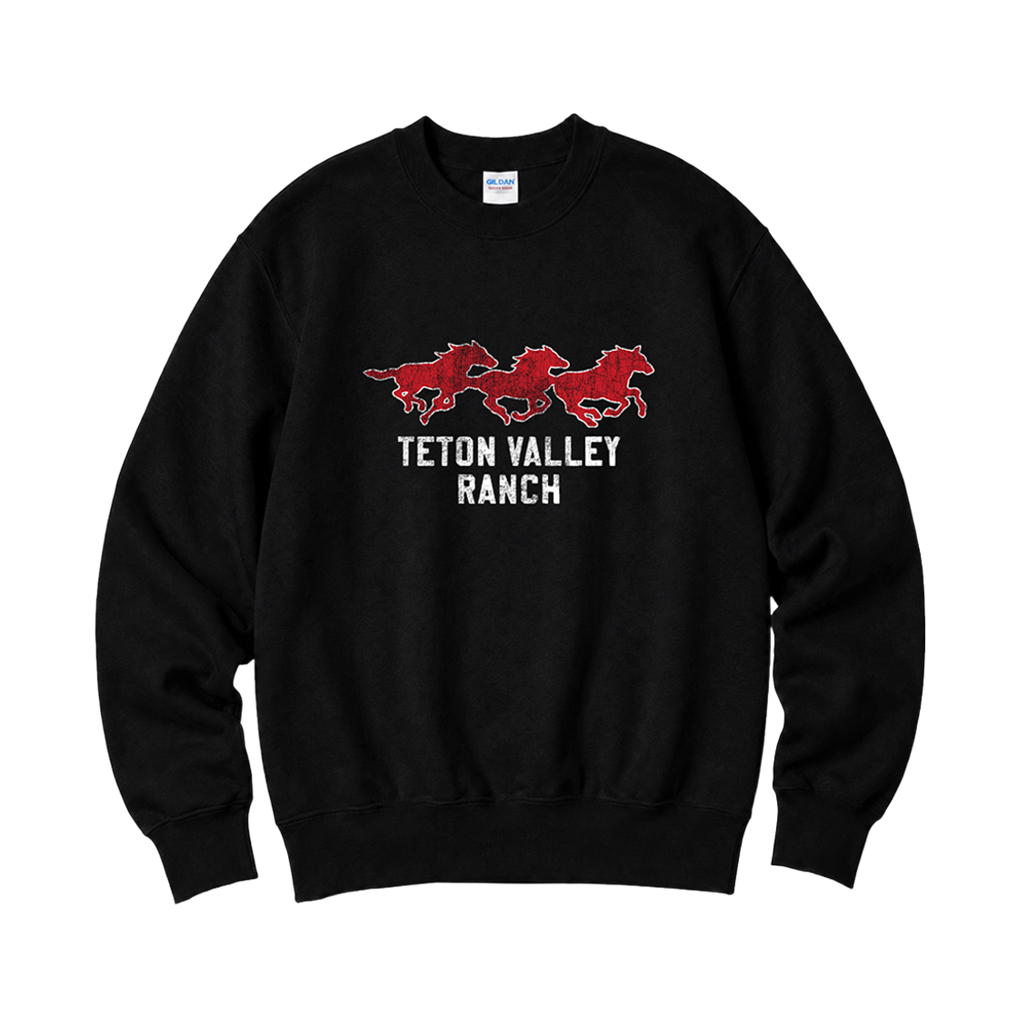 길단 X 빈티지 컬렉션 랜치 맨투맨 티셔츠 블랙(Gildan x Vintage Collection RANCH Crewneck Sweat shirt Black)