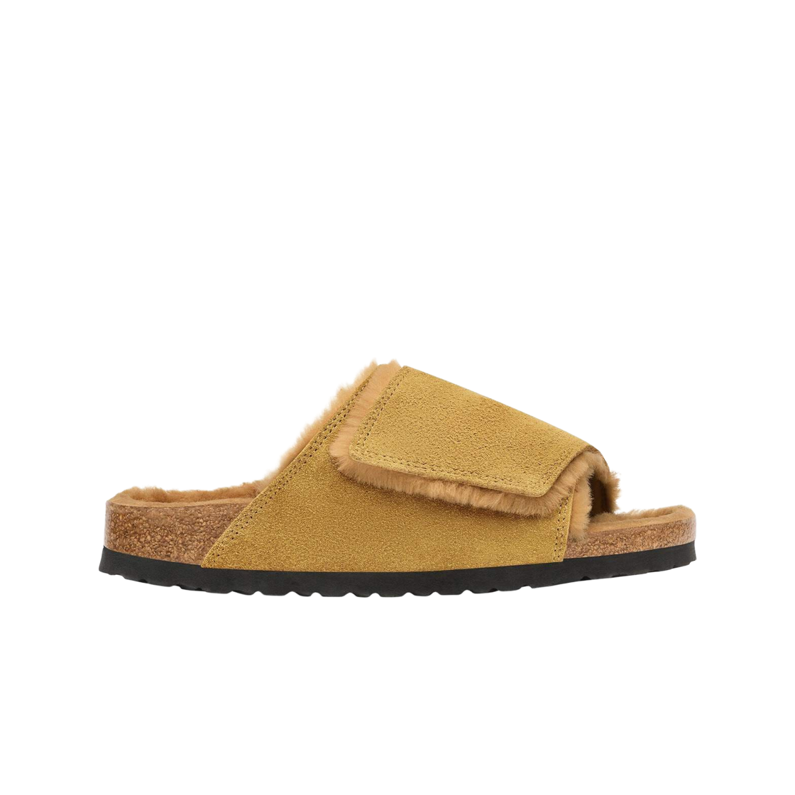 1032420 Birkenstock Suede Leather Solana Shearling Cork Brown - Regular