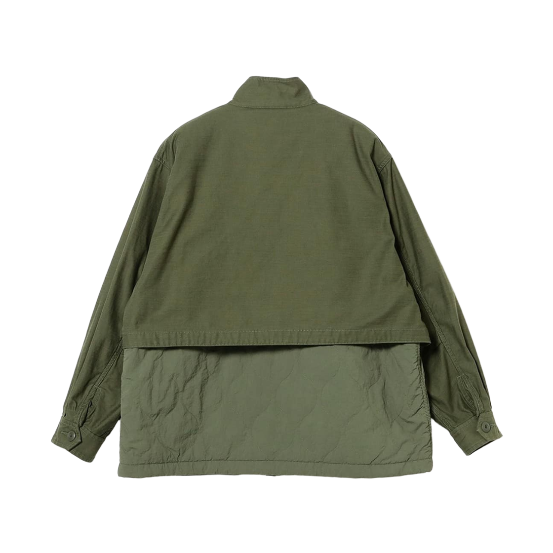 빔즈 와이드 핏 백 사틴 레이어드 M-65 블루종 올리브(Beams Wide Fit Back Satin Layered M-65 Blouson Olive) - 2