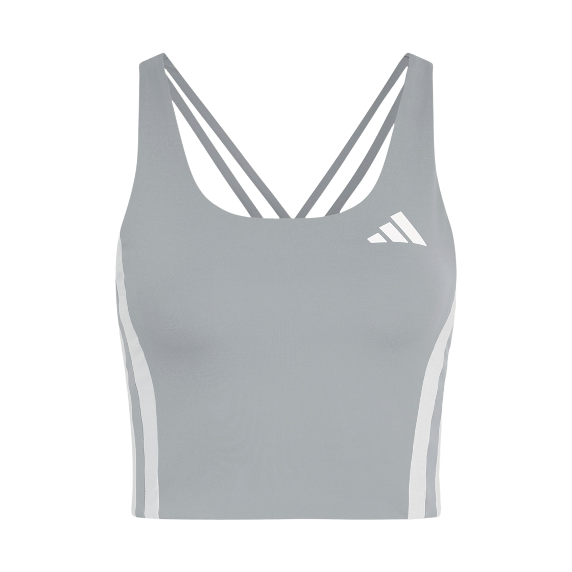 KH2316 (W) Adidas Adizero Archive Running Crop Top Grey Three Grey One - KR Sizing